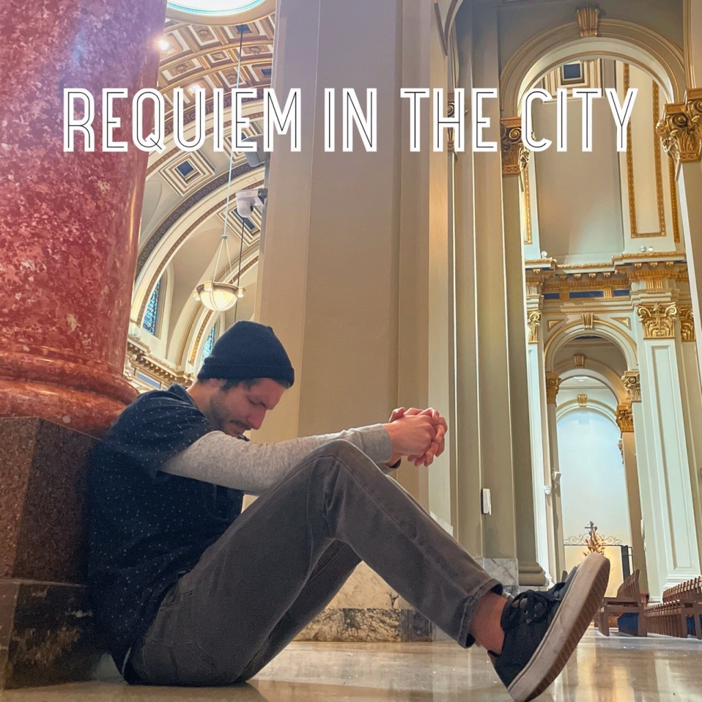 Album cover for “Requiem in the City” by Sophia Streams and Shane Welter, reflective acoustic song about grief, hope, and spiritual longing in an urban landscape